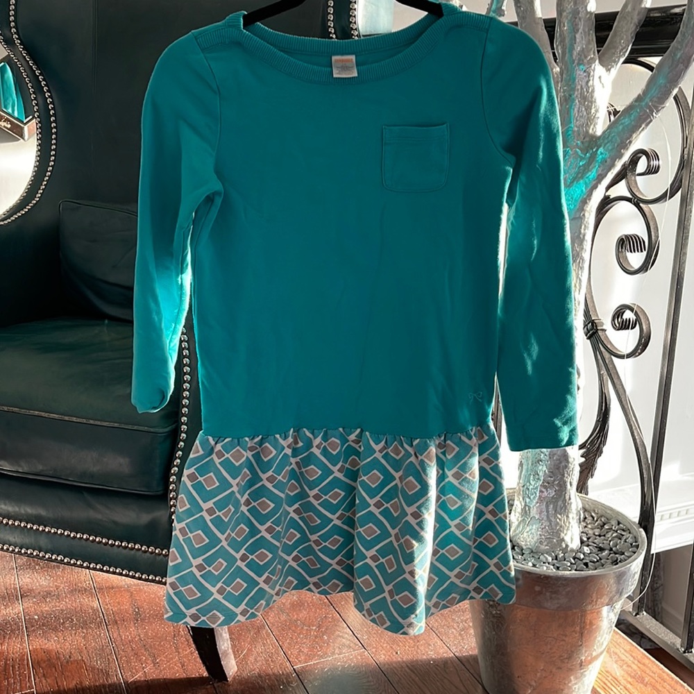 Gymboree kids size 12 dress. Teal color